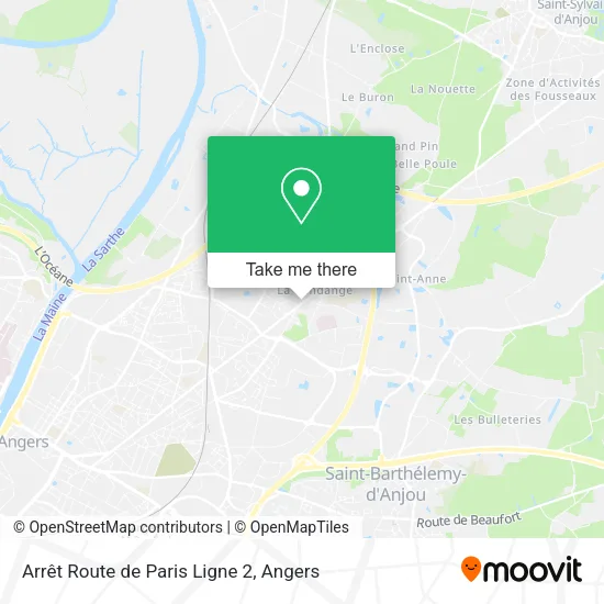 Arrêt Route de Paris Ligne 2 map