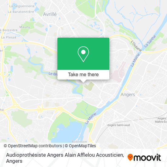 Audioprothésiste Angers Alain Afflelou Acousticien map