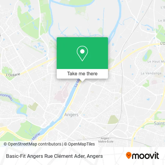 Basic-Fit Angers Rue Clément Ader map