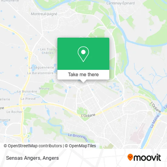 Sensas Angers map