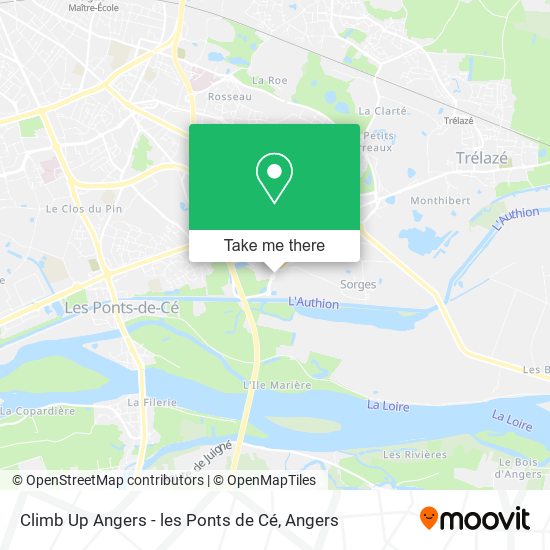 Climb Up Angers - les Ponts de Cé map