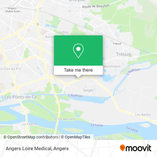 Angers Loire Medical map