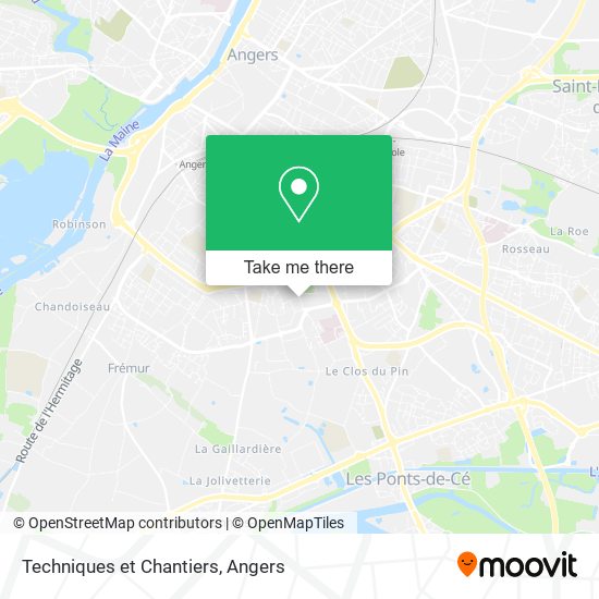 Techniques et Chantiers map