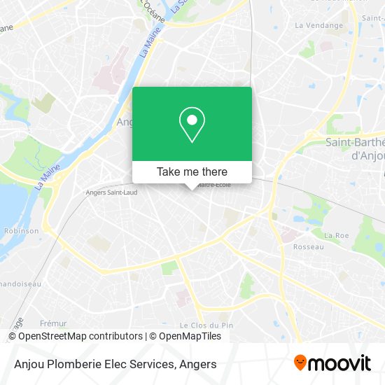 Mapa Anjou Plomberie Elec Services