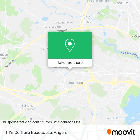 Tif'n Coiffure Beaucouzé map