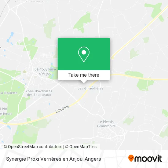 Synergie Proxi Verrières en Anjou map