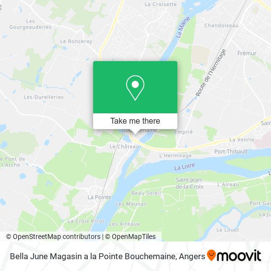 Bella June Magasin a la Pointe Bouchemaine map