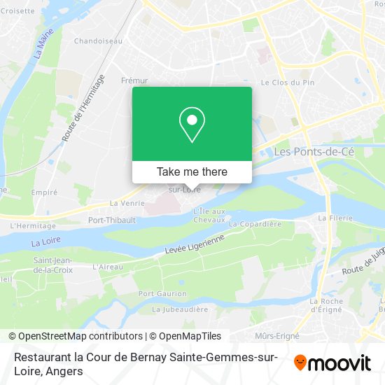 Restaurant la Cour de Bernay Sainte-Gemmes-sur-Loire map