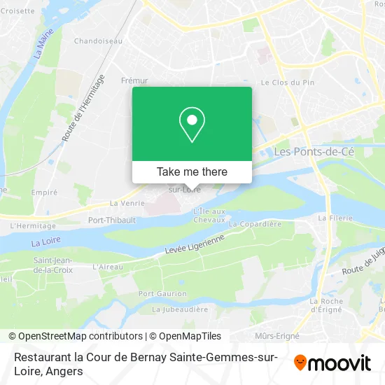 Restaurant la Cour de Bernay Sainte-Gemmes-sur-Loire map