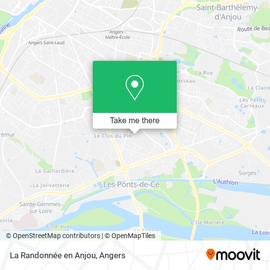 La Randonnée en Anjou map