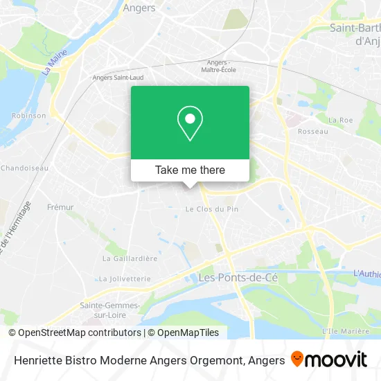 Henriette Bistro Moderne Angers Orgemont map
