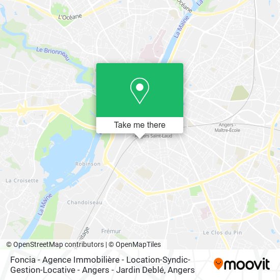 Foncia - Agence Immobilière - Location-Syndic-Gestion-Locative - Angers - Jardin Deblé map