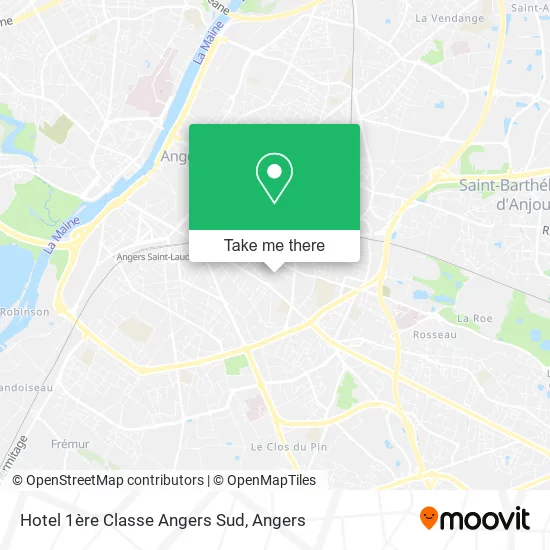 Hotel 1ère Classe Angers Sud map