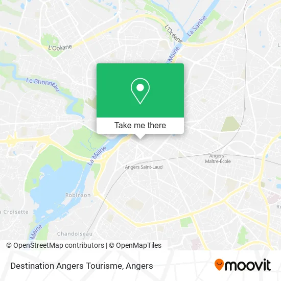 Destination Angers Tourisme map