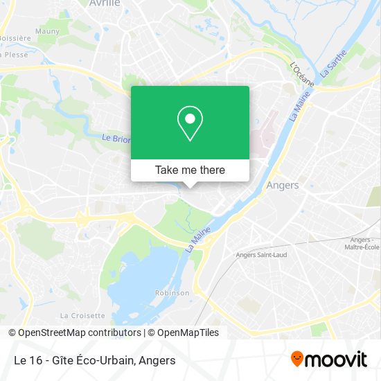 Le 16 - Gîte Éco-Urbain map