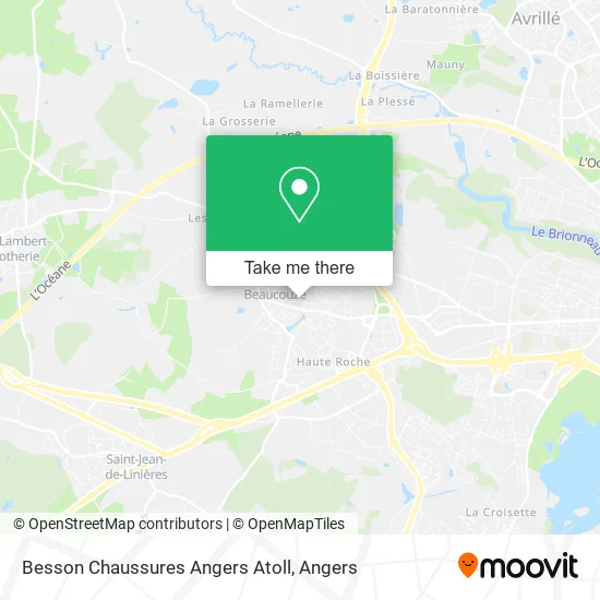 Besson Chaussures Angers Atoll map