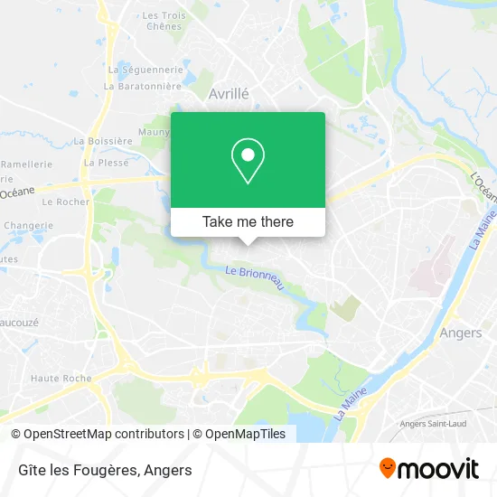 Gîte les Fougères map