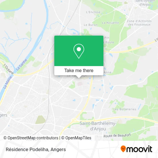 Mapa Résidence Podeliha