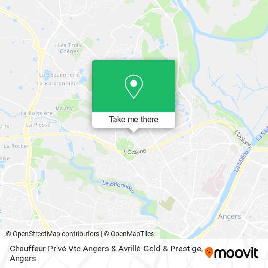 Mapa Chauffeur Privé Vtc Angers & Avrillé-Gold & Prestige