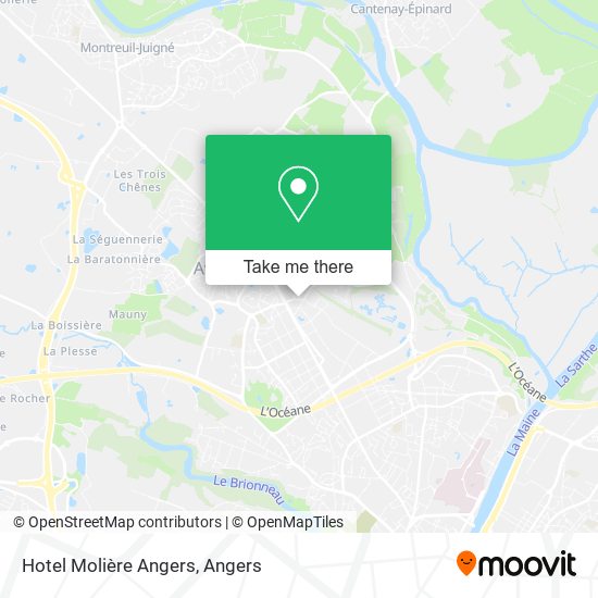 Mapa Hotel Molière Angers