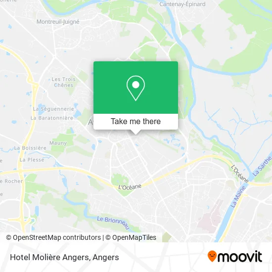 Hotel Molière Angers map