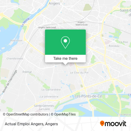 Actual Emploi Angers map