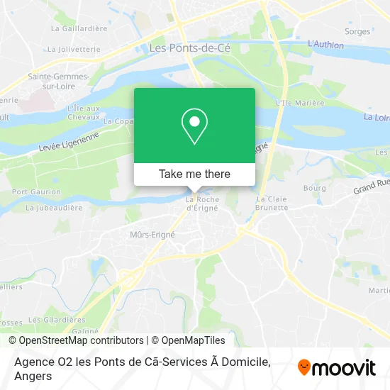 Agence O2 les Ponts de Cã-Services Ã Domicile map