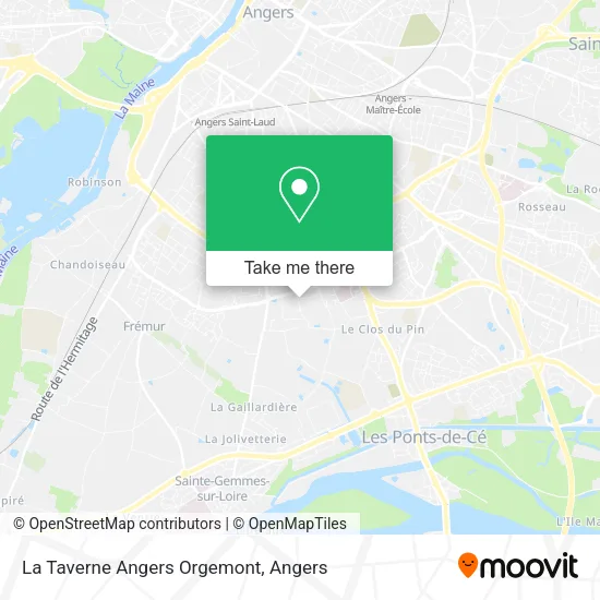 La Taverne Angers Orgemont map