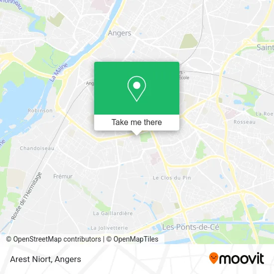 Arest Niort map