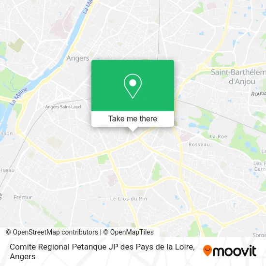 Comite Regional Petanque JP des Pays de la Loire map