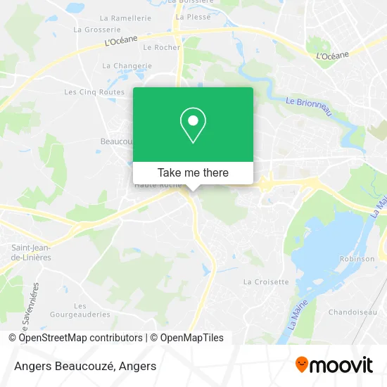Angers Beaucouzé map