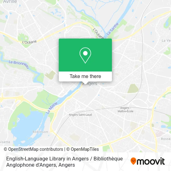 English-Language Library in Angers / Bibliothèque Anglophone d'Angers map