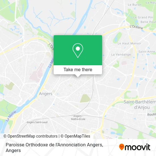 Paroisse Orthodoxe de l'Annonciation Angers map