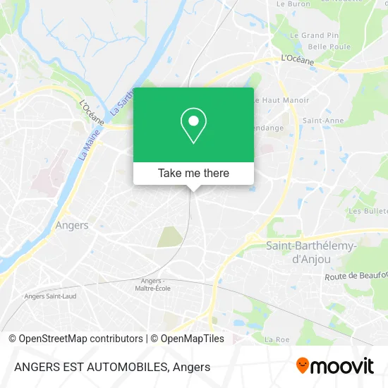 ANGERS EST AUTOMOBILES map