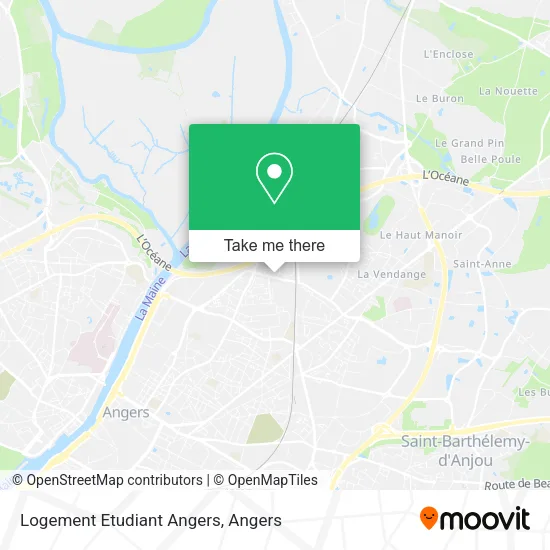 Logement Etudiant Angers map