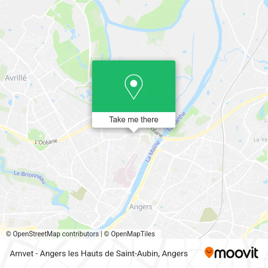 Amvet - Angers les Hauts de Saint-Aubin map