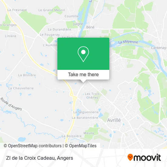 ZI de la Croix Cadeau map