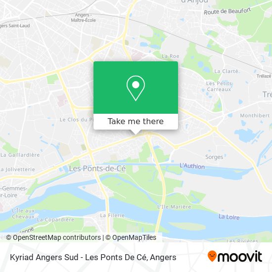 Mapa Kyriad Angers Sud - Les Ponts De Cé