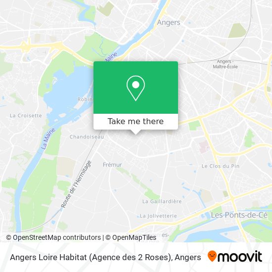 Angers Loire Habitat (Agence des 2 Roses) map
