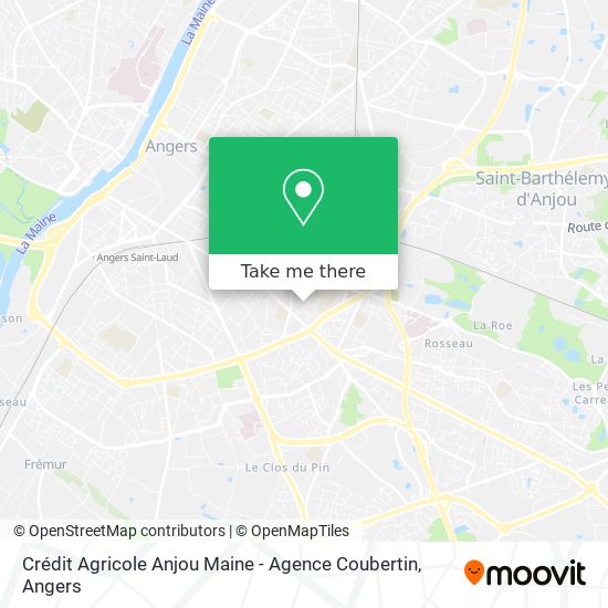 Crédit Agricole Anjou Maine - Agence Coubertin map