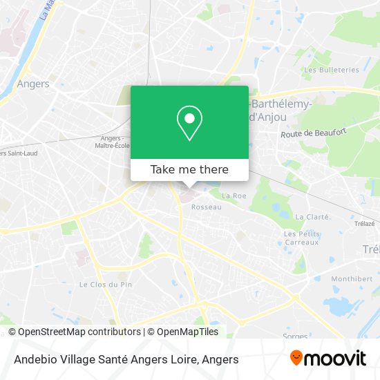 Andebio Village Santé Angers Loire map