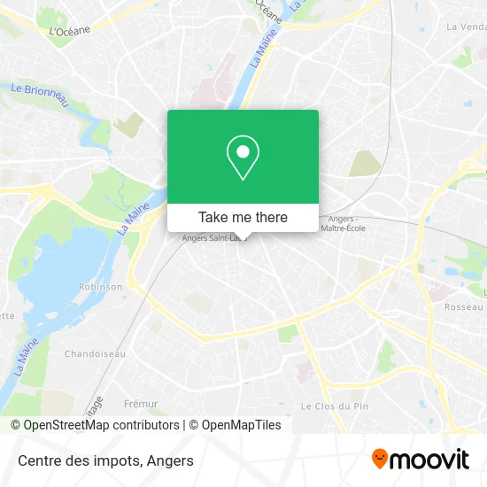 Centre des impots map