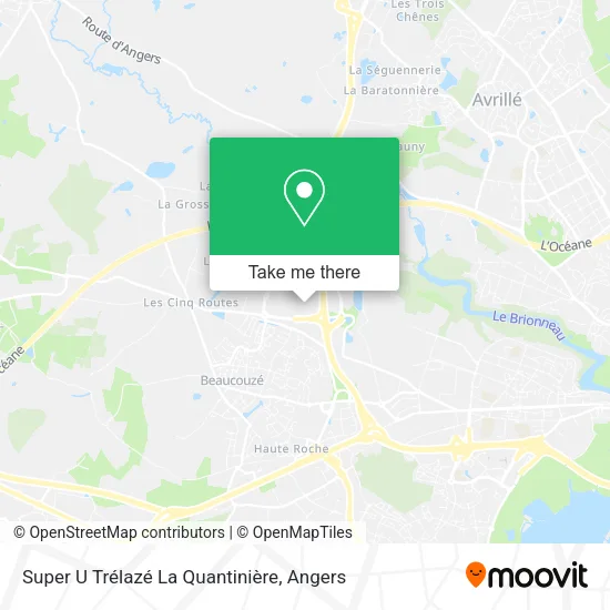 Super U Trélazé La Quantinière map