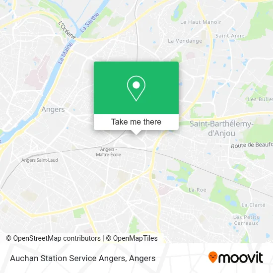 Auchan Station Service Angers map