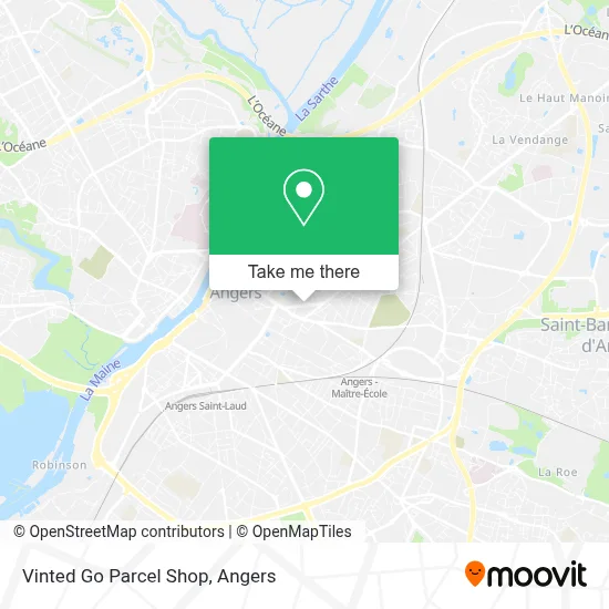 Vinted Go Parcel Shop map