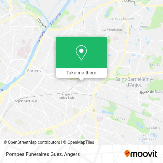 Pompes Funeraires Guez map