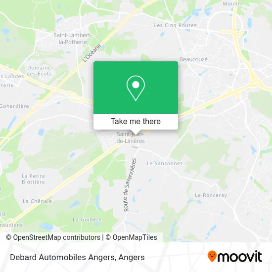 Debard Automobiles Angers map