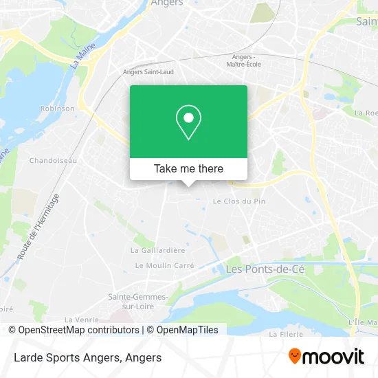 Larde Sports Angers map