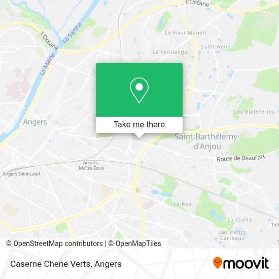 Caserne Chene Verts map