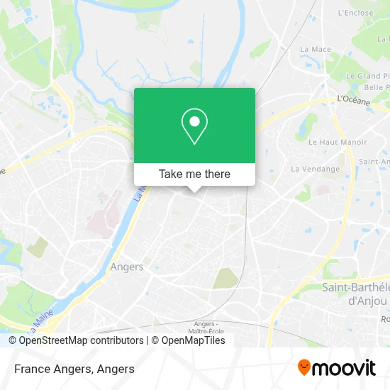 France Angers map